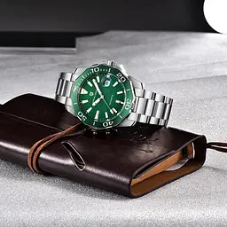 Чоловічий наручний годинник PD-1617 Silver-Green Pagani Design acs0031159 - мініатюра 3