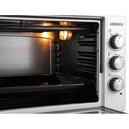 Електропіч Ardesto 1300 Вт, 40 л, прихов.ниж.тен, таймер, підсвічув., білий - мініатюра 9