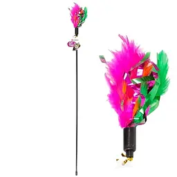 Flamingo Feather Stick фламинго перья дразнилка з пір'ям іграшка для котів 0.008кг довжина 59 см