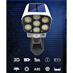 Вуличний Led прожектор XPRO CL-877A сенсорний у вигляді камери із сонячною панеллю та пультом (MER-15365_245) - мініатюра 7