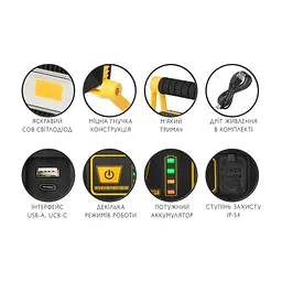 Прожектор Delux REL- 100 (3.7V 2200mAh) LED COB 10W 6500K IP54 (90023322) - мініатюра 6
