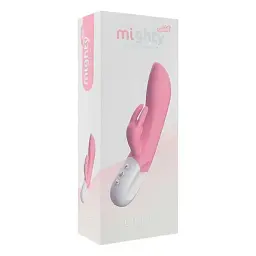 Вібратор-кролик Liebe Pleasure Toys Mighty Rechargeable Rabbit 21.5 см (світло-рожевий) - мініатюра 5