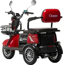 Електричний Трицикл Corso Ostin (1000W, 72V, 23Ah) + 1 Ящик Акумулятор, Гідравличні гальма Електробайк Скутер Коричневий - мініатюра 3