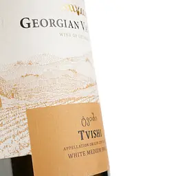 Вино Georgian Valleys Tvishi White Medium Sweet, біле, напівсолодке, 10,5%, 0,75 л - мініатюра 3