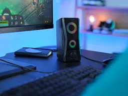 Акустична система Trust GXT 606 Javv 2.0, USB/AUX, RGB, чорний - мініатюра 2