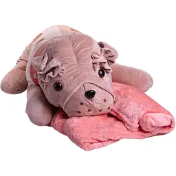 Іграшка-подушка з пледом Шарпей 120х160 см рожевий ТМ COLORFUL HOME 9527-40P