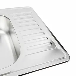 Кухонна мийка з нержавіючої сталі Platinum декор 6550 (0,8/180 мм), R, Decor - мініатюра 9