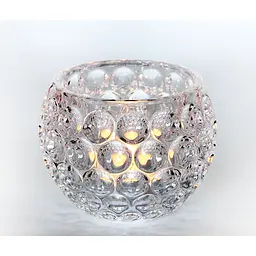 Свічник скляний Yiwu Crystal Glow D-8/5 см 10.5см (83000038/1-YBCG-38/1) - мініатюра 2