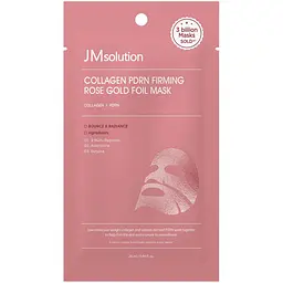 Маска антивікова Jmsolution Collagen Pdrn Firming Rose Gold Foil Mask 10 шт. - мініатюра 3