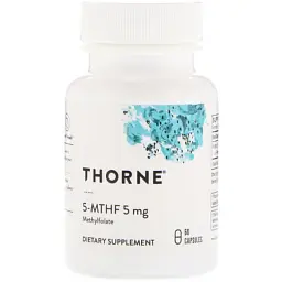 Вітамін Фолат, 5-МТГФ, 5-MTHF, 5 мг, 60 капсул (THR-13201)