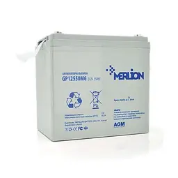Аккумуляторная батарея для ИБП Merlion AGM 12 V / 55 А*ч (GP12550M6)