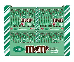 Льодяники M&M's Chocolate Mint Flavored Candy Canes 150g - мініатюра 4