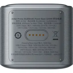 Зовнішній акумулятор Anker 735 Prime 20000mAh 200W Black (A1336011) [125000] - мініатюра 6