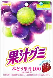 Жувальні цукерки MEIJI Fruit Juice Gummy зі смаком винограду 54 г