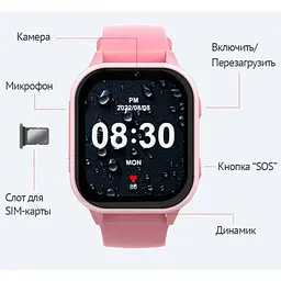Розумний годинник з відеодзвінком Wonlex KT19 PRO 8GB Pink (SBWKTP8P) - мініатюра 5