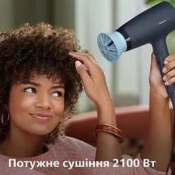 Фен Philips ThermoProtect 2100 Вт 6 режимів чорний (BHD360/20) - мініатюра 2