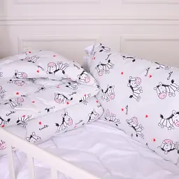 Набір антиалергенний MirSon зима Kids Time 20-0040 Cute white zebra 140x205 см EcoSilk: ковдра з подушкою (2200009665899) - мініатюра 3