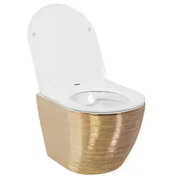 Підвісний унітаз Rea Carlo Flat brush gold REA-C6942, Золотий - мініатюра 3