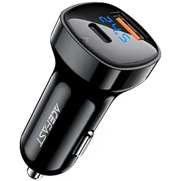 Автозарядка Acefast 2xUSB 66W (USB-C + USB-A) B4 with digital display (6974316280392) - мініатюра 5