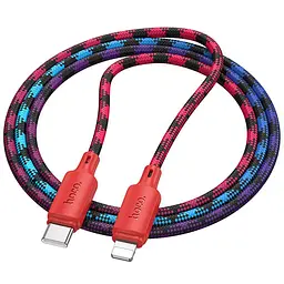 Дата кабель Hoco X116 Meridian Type-C to Lightning 27W (1m) Gradient Red Mix - мініатюра 5