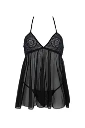 Пеньюар Passion KERRIA CHEMISE black, XXL/XXXL