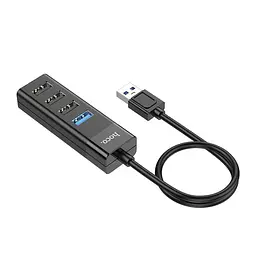 Hub-адаптер Hoco Usb Easy mix 4-in-1 converter HB25 Usb3.0+3xUsb2.0 - мініатюра 3