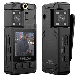 Нагрудний відеореєстратор BOBLOV A24 HD 1296P з диктофоном, поворотним об'єктивом, дисплеєм, кутом огляду 160°