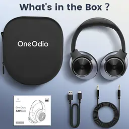 Гарнітура OneOdio A10, Bluetooth+3,5мм Black - мініатюра 3