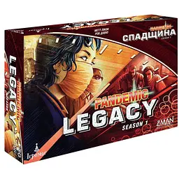 Настільна гра Ігромаг Пандемія. Спадщина. Сезон 1 (Червона коробка) (Pandemic Legacy: Season 1) (укр.) (7692)