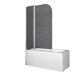 Шторки скляні на ванну Koer SR BS03-95x140-TR-01 прозоре скло 6 мм, хром KR5402, Універсальна, прозорий, хром