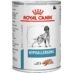 Вологий корм для дорослих собак Royal Canin Hypoallergenic при харчовій алергії або харчовій непереносимості деяких інгредієнтів 400 г