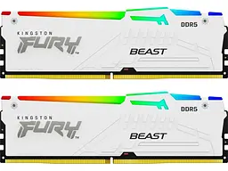 Пам'ять для настільних комп'ютерів Kingston FURY 32 GB (2x16GB) DDR5 5600 MHz Beast RGB White (KF556C40BWAK2-32) - мініатюра 3