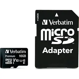 Карта пам'яті Verbatim 16GB microSDHC class 10 (MDAVR-10/G) - мініатюра 1