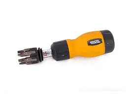 Викрутка MASTER TOOL з реверсом 7шт 1+6 біт 40-0517