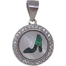 Срібна підвіска TOP Silver з фіанітами. 540245Б