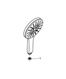Ручний душ 3 режими струменя Grohe Rainshower Smartactive 130 26574AL0, Графит - мініатюра 6
