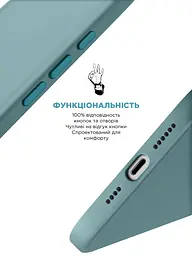 Силиконовый чехол с MagSafe для Apple iPhone 16 Pro, ICON2 MagCase, голубой, противоударный, панель с мягкой подкладкой, защита всего корпуса, поддержка беспроводной зарядки, совместим с защитными стеклами и пленками, ArmorStandart (ARM80194) - мініатюра 4
