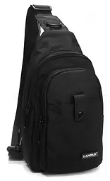 Чоловіча сумка тканинна Lanpad Чорна (63745 black)