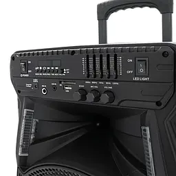 Колонка з мікрофоном ZXX-7171 / Акустична переносна колонка 600 Вт 12" 35х30х54 см - мініатюра 3