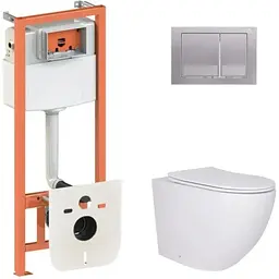 Набір Q-tap Nest 4 в 1 підвісний унітаз Robin Ultra Quiet 520x365x365 + комплект інсталяції QT13332381AW47499