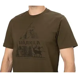 Футболка Harkila Nature S/S T-shirt 2XL Willow green - мініатюра 3