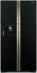 Холодильник з верхньою морозильною камерою Hitachi R-W720FPUC1XGBK чорний скло (R-W720FPUC1XGBK)