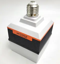 Світлодіодна LED акумуляторна лампа (знімні 2 × 18650) автономна аварійна 20 W лампочка, цоколь E27 UKC BL-601 - мініатюра 1