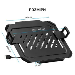 Підставка до ноутбука OfficePro для кронштейнів VESA 75x75, 100x100 + RGB (LH474B) - мініатюра 5