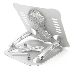 Підставка для ноутбука планшета Voltronic YTV4 Silver, 2xFan, Type-C - мініатюра 2