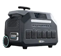 Портативна зарядна станція Singo3000, 3200W/2048Wh LiFePO₄, MPPT 1000W max, 2xDC5521-12V-8A, CarPort-12V-10A, 4xAC230V, 4xUSB-A-15W, 4xUSB 1.5 h, 4xUSB-C-100W, Wi-Fi, Bluetooth, charge 1.5 h, 445*298*371 мм,24.4 кг