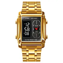 Чоловічий наручний годинник 1868SGD Gold Skmei acs0030515