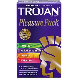 Упаковка 12 шт Trojan Pleasure Pack