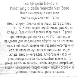 Вино Pasqua Pinot Grigio delle Venezie IGT біле сухе 12% 0.75 л - мініатюра 4