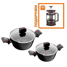 Каструля з кришкою Smart Fry 2,3л, 6,6л + Френч-прес Krauff 1 л - мініатюра 7